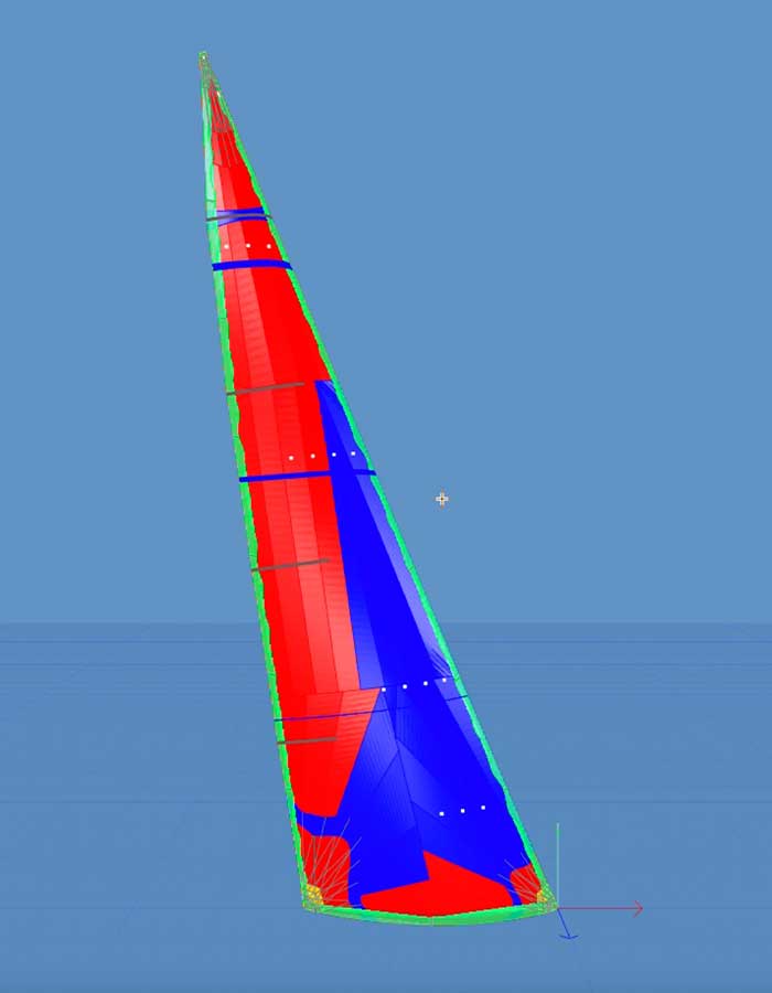 Solent en polyester vue 3D